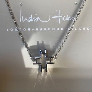 INDIA HICKS LEGACY LETTER NECKLACE “H” SILVER